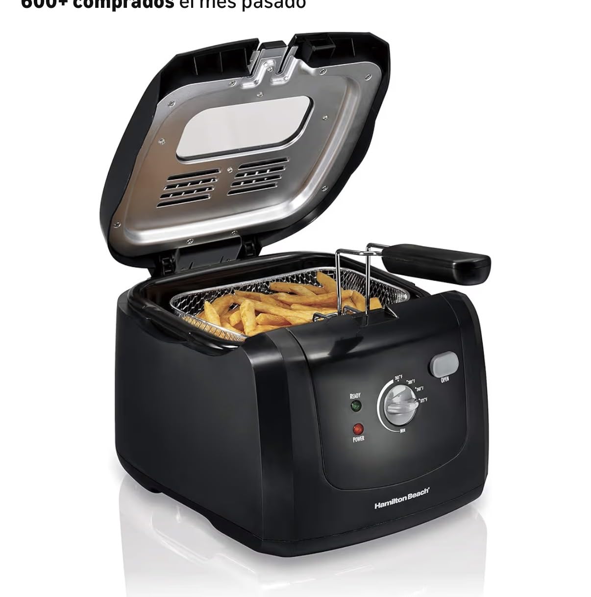Hamilton Beach Cool Touch Electric Deep Fryer with Basket and Lid, 2 Liters / 8 Cups Oil Capacity, Adjustable Temperature, 1500 Watts for Fast Heat-up, viewing Window Easy to Clean, Black (35021) customer photo 1