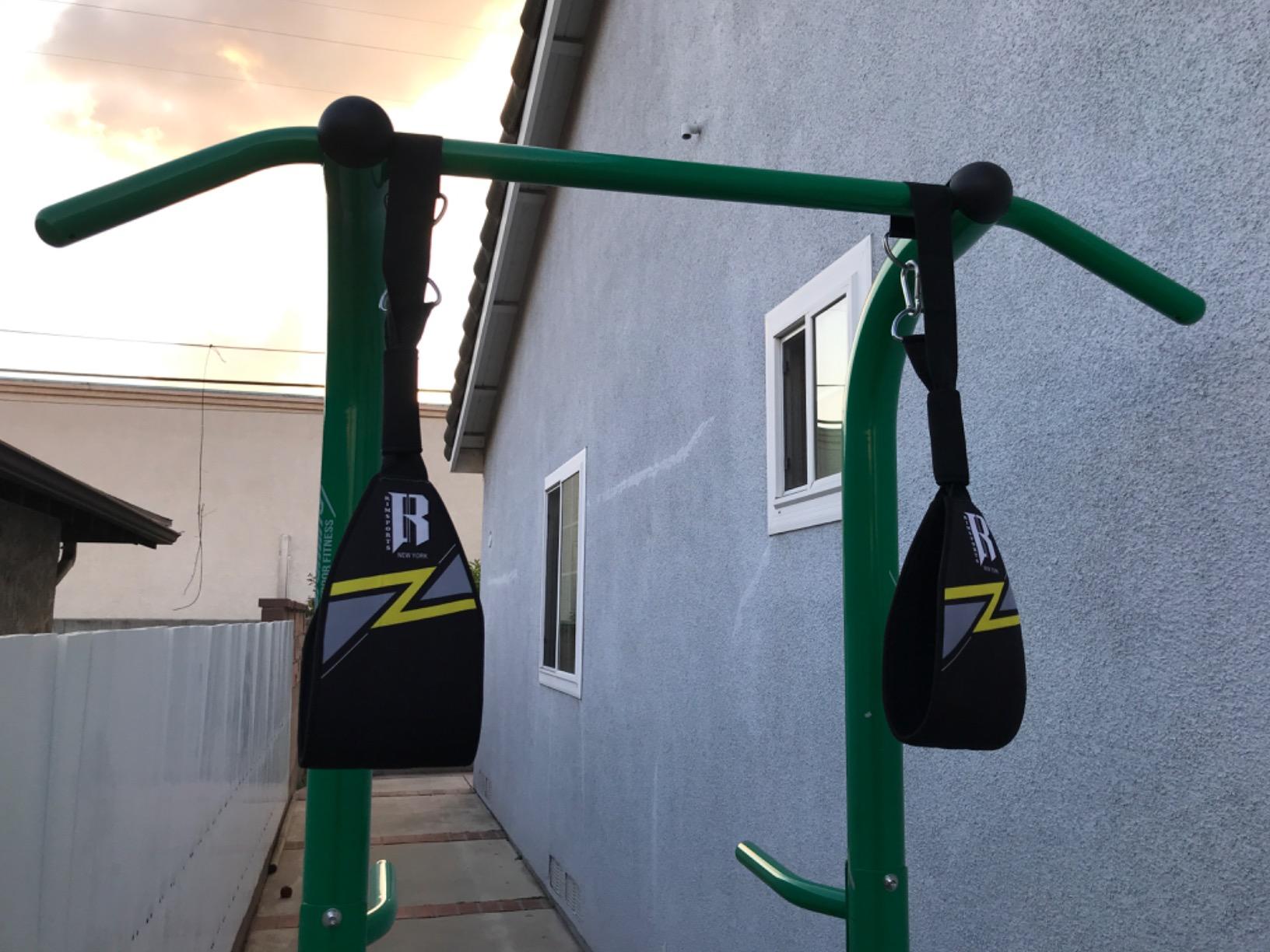 Stamina Pull Up Bar Tower & Dip Station, Free Standing Outdoor Home Gym Equipment - Adjustable and Portable Workout Stand for Calisthenics Body Weight Training customer photo 2