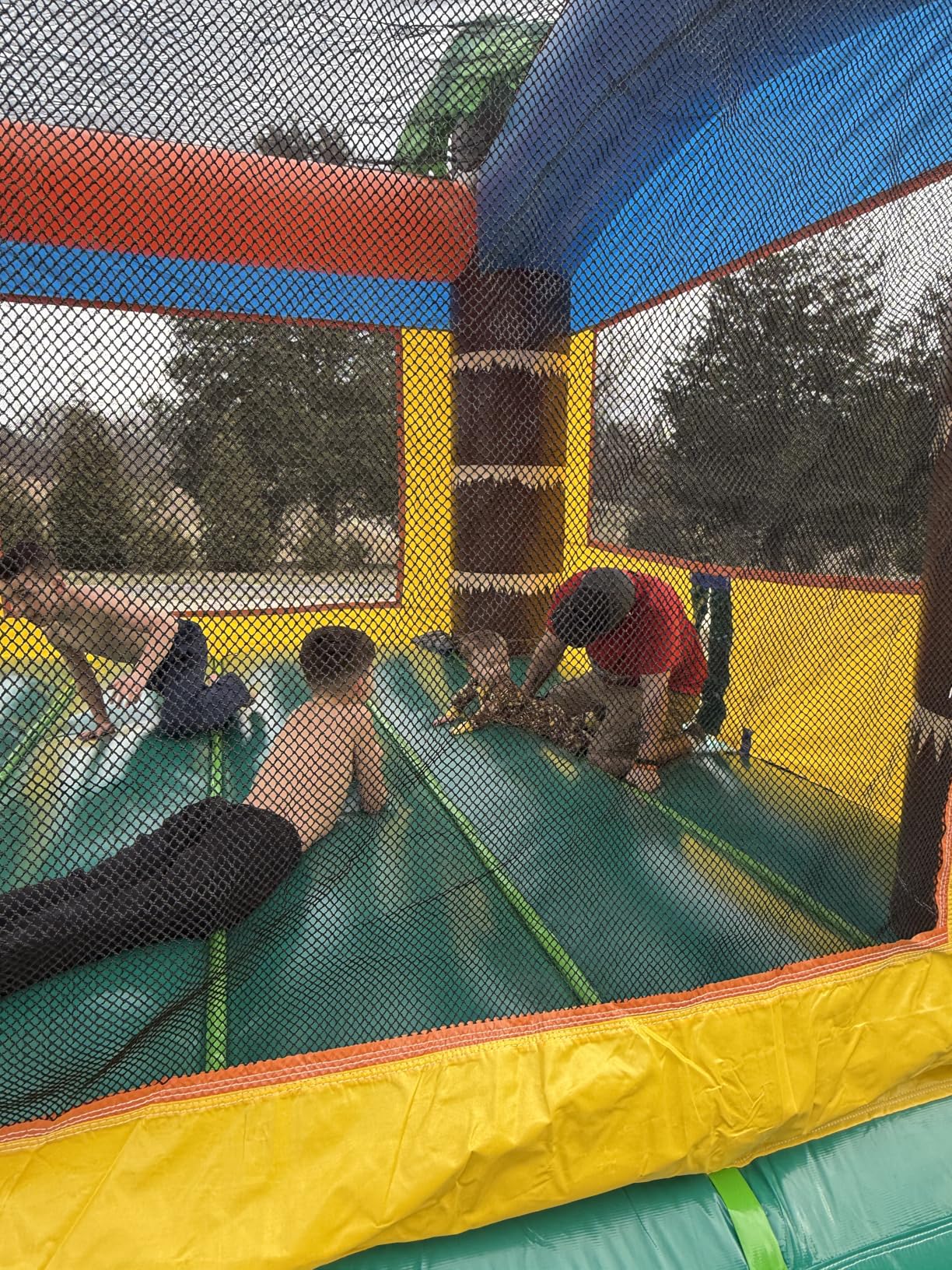 JumpOrange 15'x13' Commercial Color Crayon Inflatable Bounce House - 12ft Tall Heavy Duty 15oz PVC Bouncer with Blower & Basketball Hoop- Indoor& Outdoor Rental Grade Jump House for Kids and Adults customer photo 2