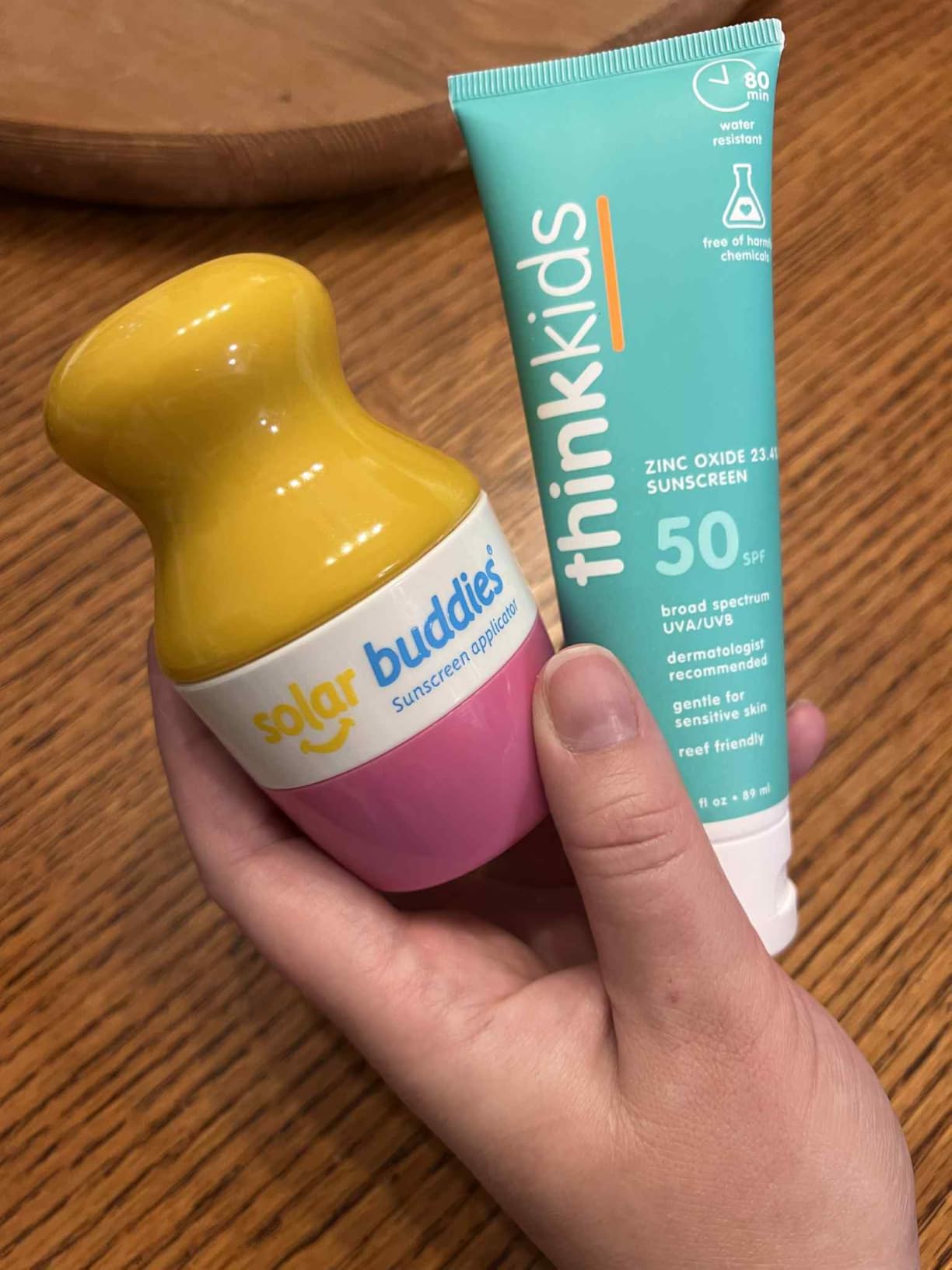 Thinkkids SPF 50+ Mineral Sunscreen, 6 Fl Oz - Safe, Natural Baby Mineral Sunscreen for Children - Water Resistant Sun Cream - Broad Spectrum UVA/UVB Sun Protection - Reef Safe customer photo 1