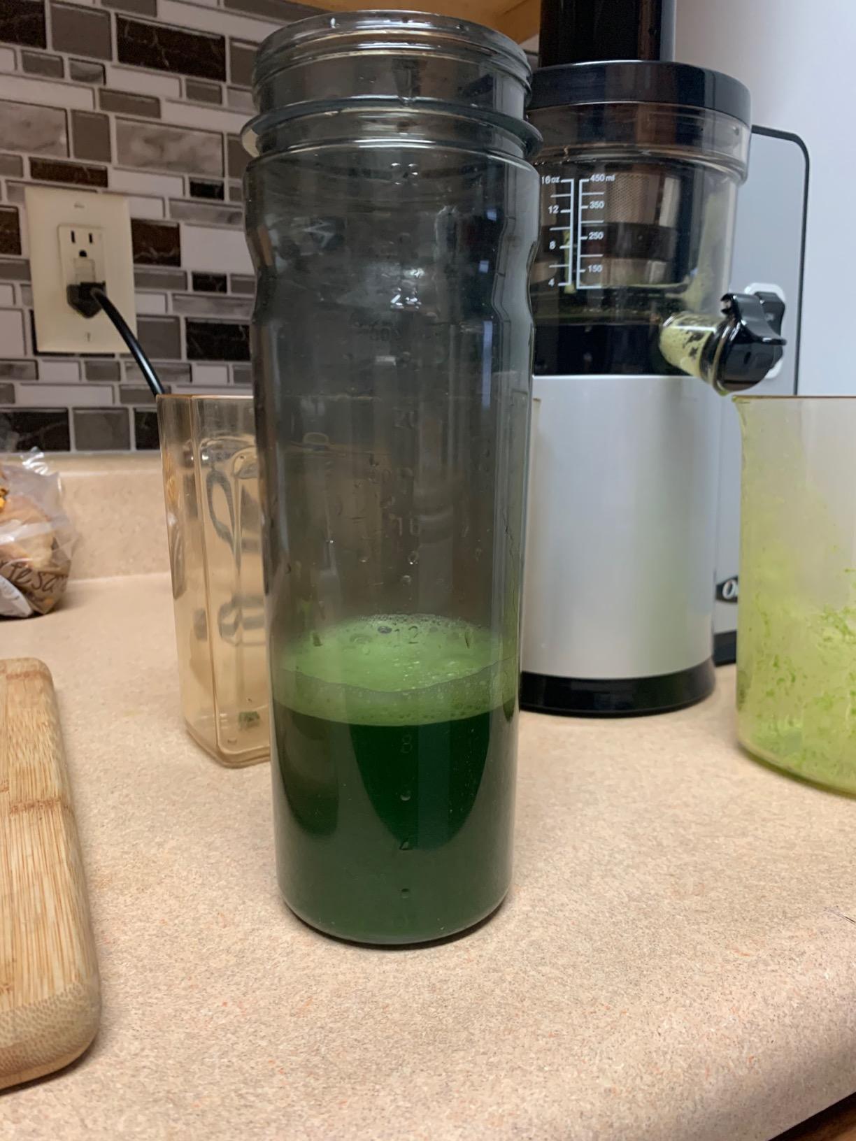 Juicer Cold Press Vertical 43 RPM Slow Masticating Compact Juice Extractor for Fruits and Vegetables Quiet Operation with 3 Stage Auger Automatic Pulp Ejection and No-Drip Tap, 150-Watts, Silver customer photo 1