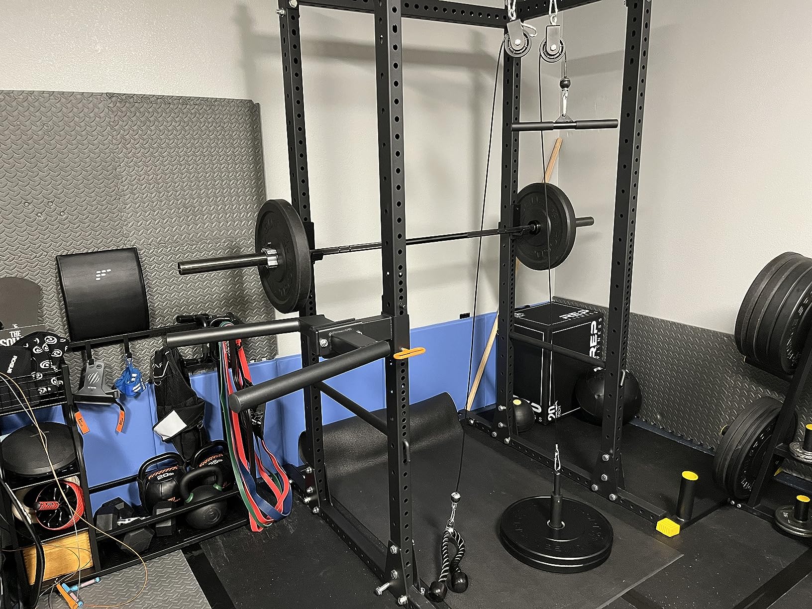 FringeSport Black Bumper Plates Set and Pairs - Dead Bounce Olympic Weight Plate - Rubber Weight Plates with Steel Insert Strength Training Plates (10lb - 460lb) customer photo 2