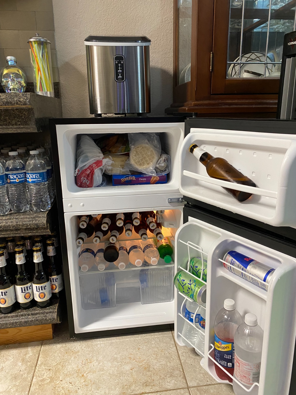 Midea WHD-113FSS1 Double Door Mini Fridge with Freezer for Bedroom Office or Dorm, 3.1 cu ft, Stainless Steel customer photo 1
