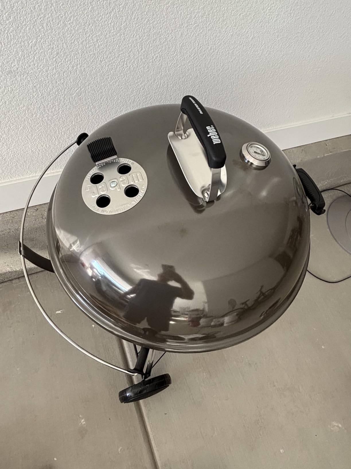 Weber Master-Touch Charcoal Grill, 22-Inch, Black - Premium Outdoor BBQ Grill with Tuck-Away Lid Holder & One-Touch Cleaning System customer photo 2