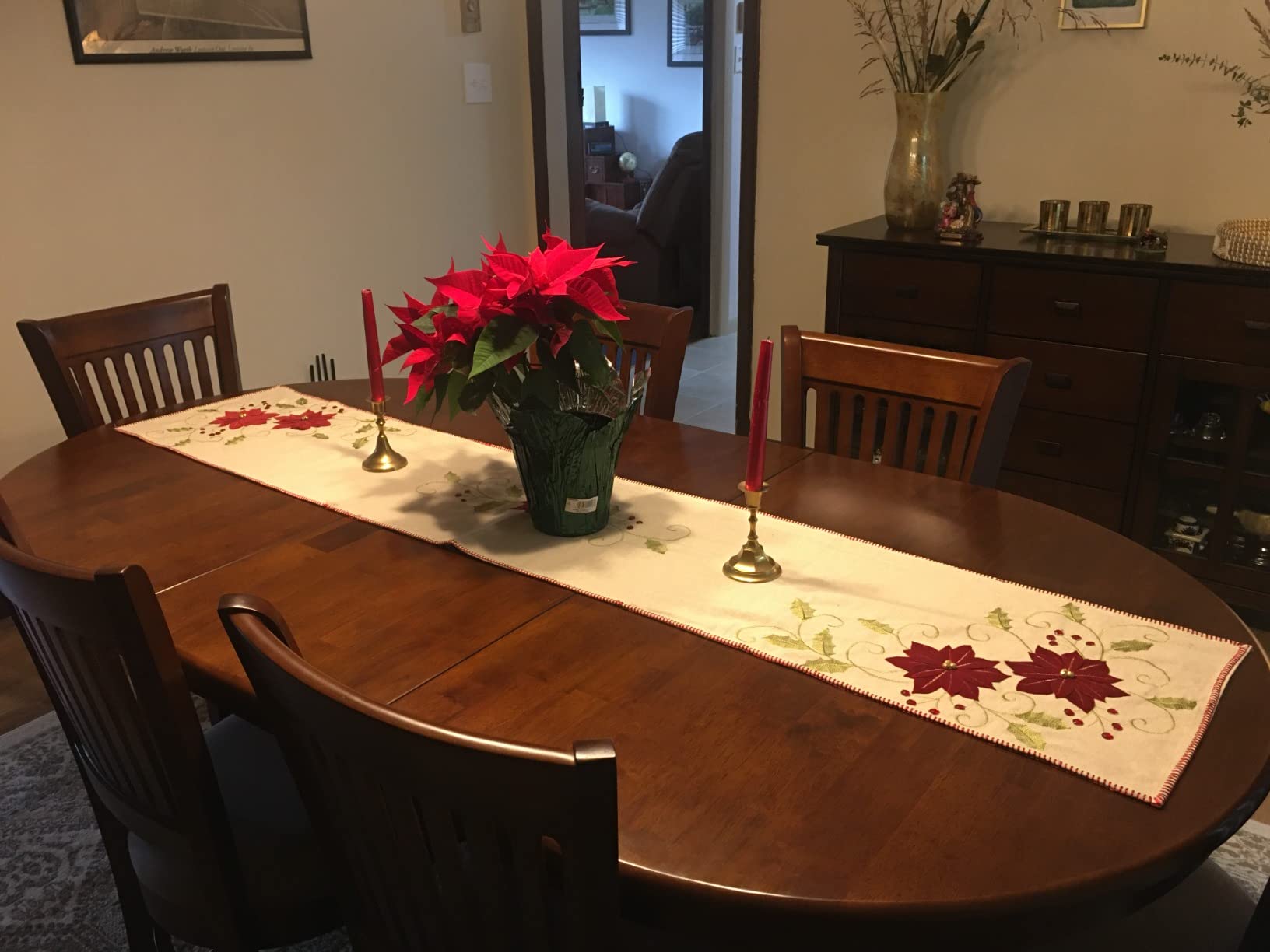 East West Furniture VANC9-ESP-C 9 Piece Modern Dining Table Set Includes an Oval Wooden Table with Butterfly Leaf and 8 Linen Fabric Upholstered Dining Chairs, 40x76 Inch, Espresso customer photo 1