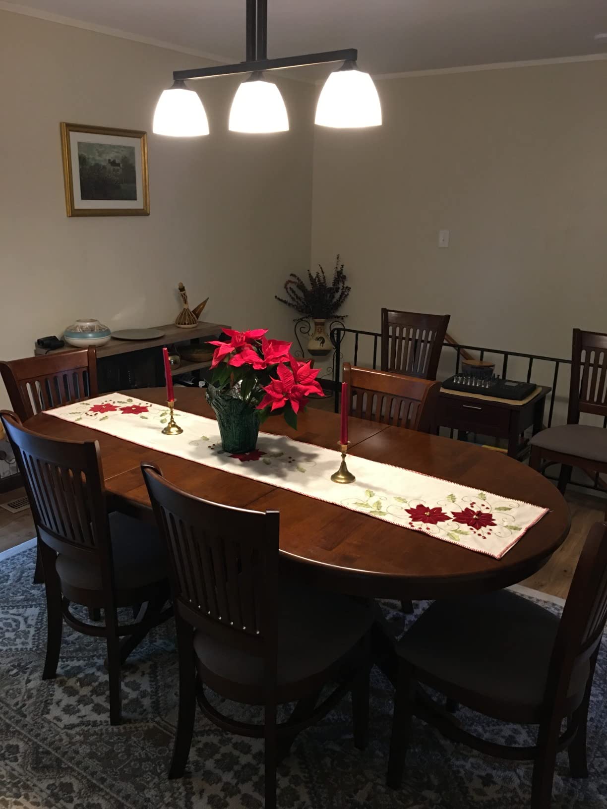 East West Furniture VANC9-ESP-C 9 Piece Modern Dining Table Set Includes an Oval Wooden Table with Butterfly Leaf and 8 Linen Fabric Upholstered Dining Chairs, 40x76 Inch, Espresso customer photo 2