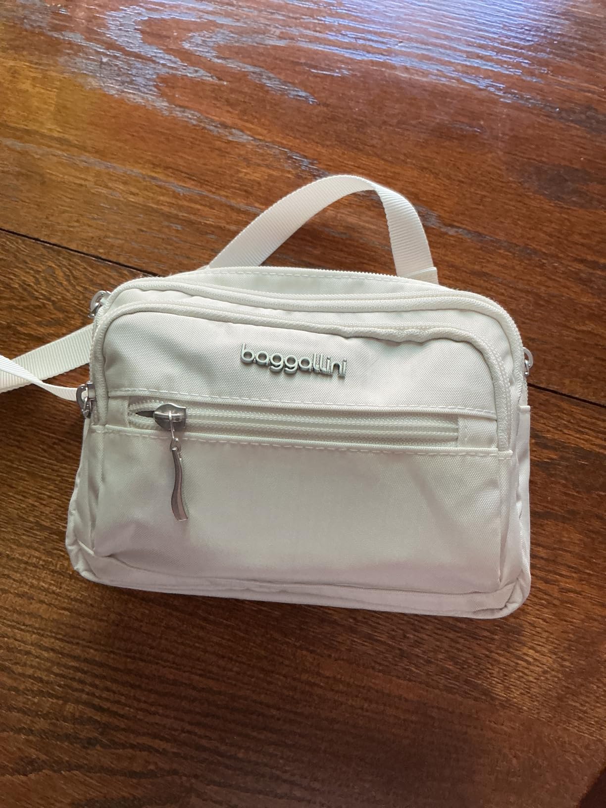 Baggallini Triple Zip Small Crossbody Bag for Women - Lightweight Convertible Fanny Pack Belt Bag customer photo 2
