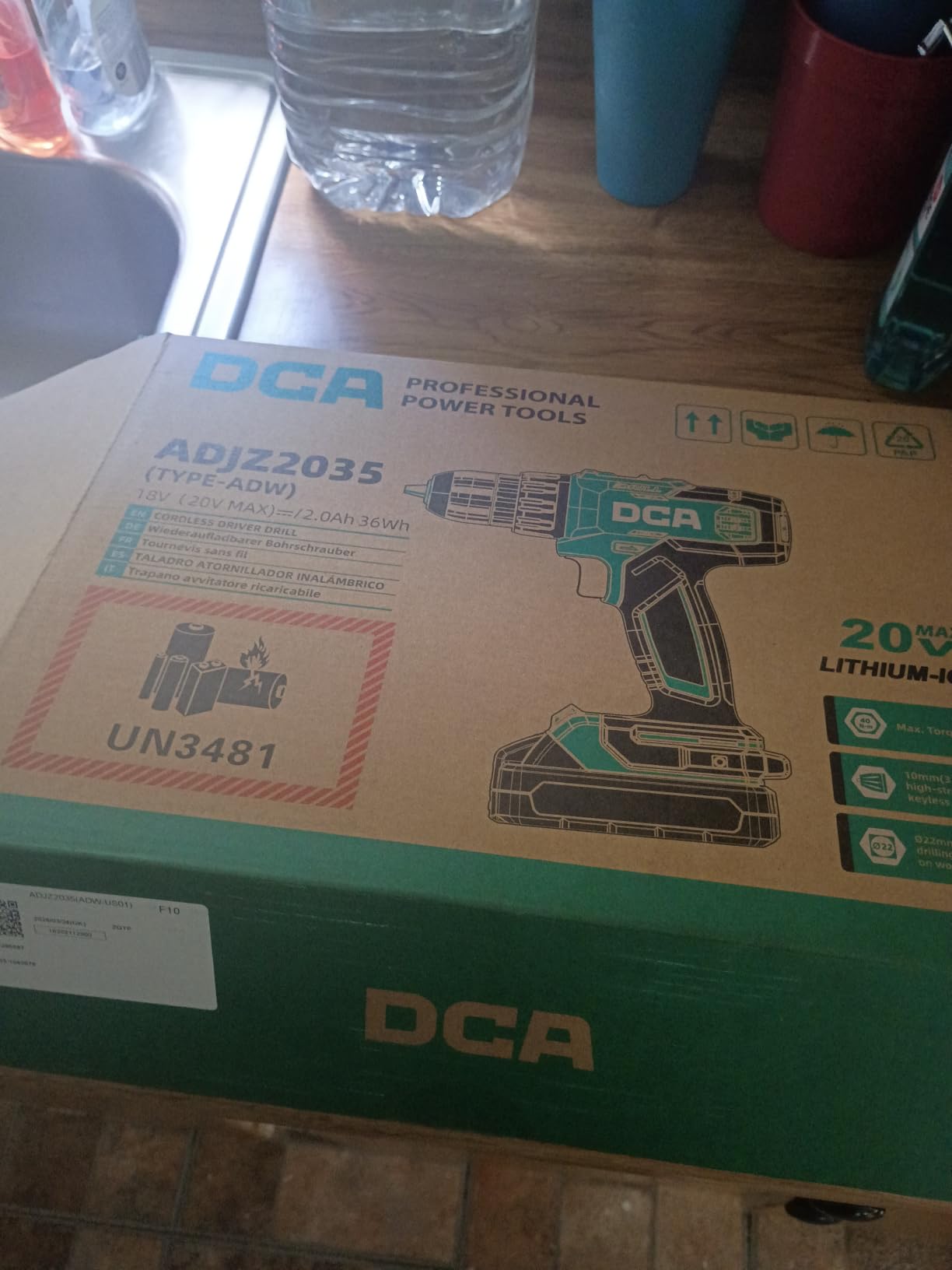 DCA Cordless Drill Set, 354 in-lbs Torque, 3/8