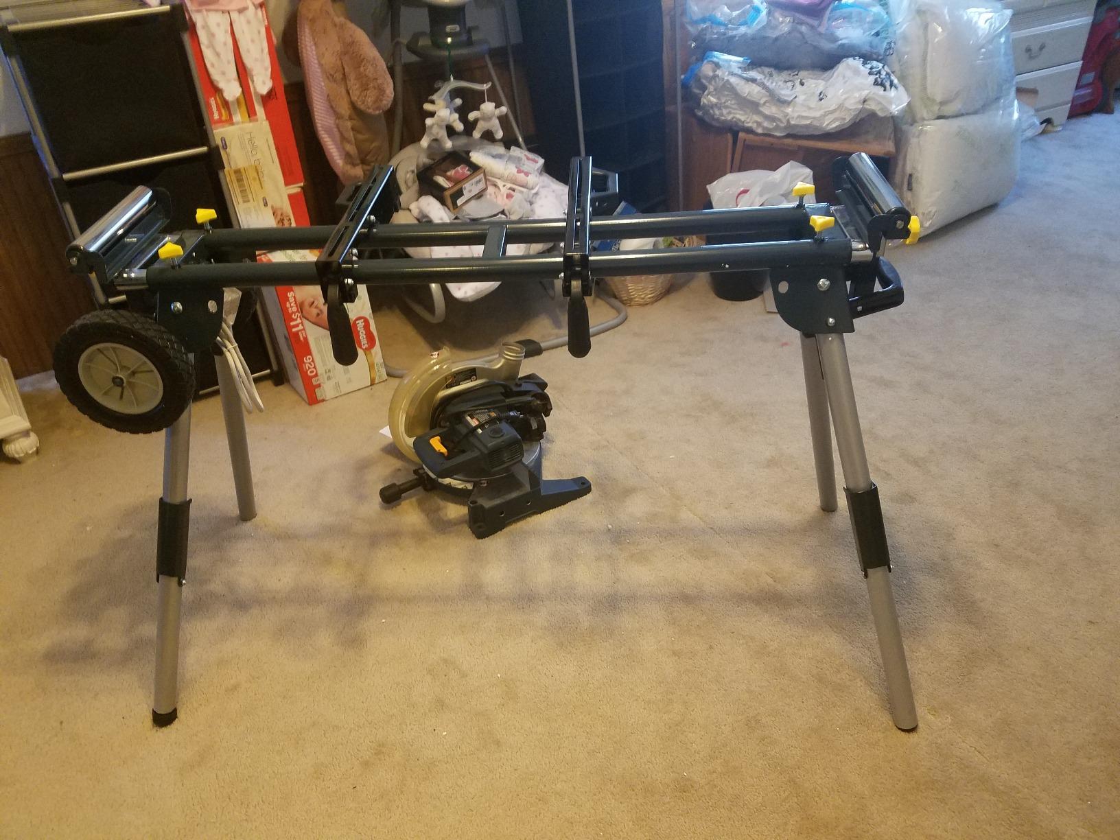 POWERTEC - MT4000 Deluxe Portable Miter Saw Stand with Wheels customer photo 1