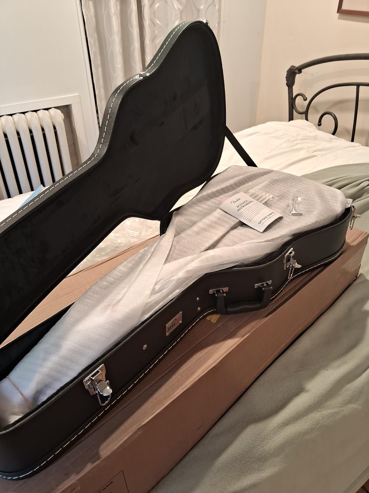 Fender CD-60SCE Solid Top Dreadnought Acoustic-Electric Guitar - All Mahogany Bundle with Hard Case, Instrument Cable, Strap, Tuner, Picks, Strings, and Austin Bazaar Instructional DVD customer photo 1