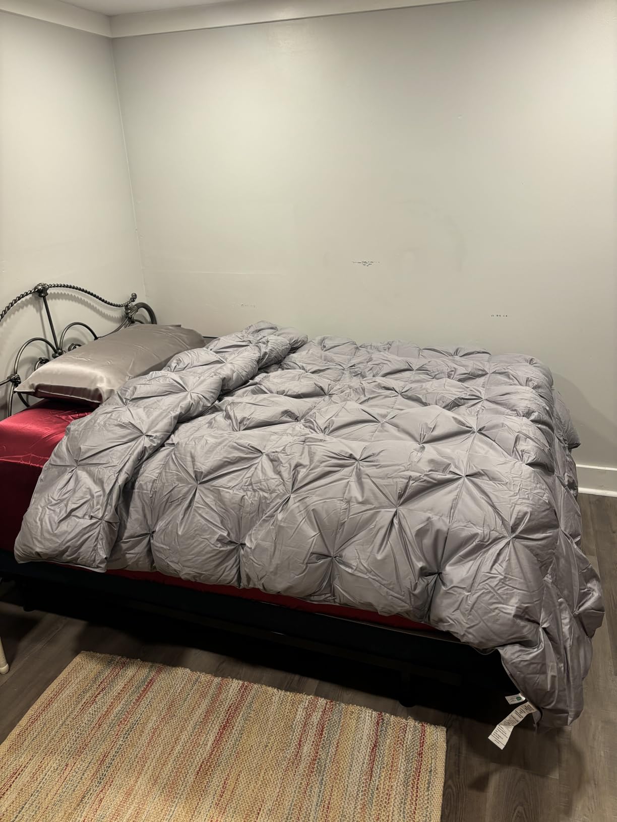 puredown Goose Down Comforter Full/Queen Size 800 Fill Power, 100% Cotton Winter Oversized Duvet Insert 700 Thread Count, Heavyweight Cloud Fluffy Pinch Pleat Extra Warmth customer photo 2