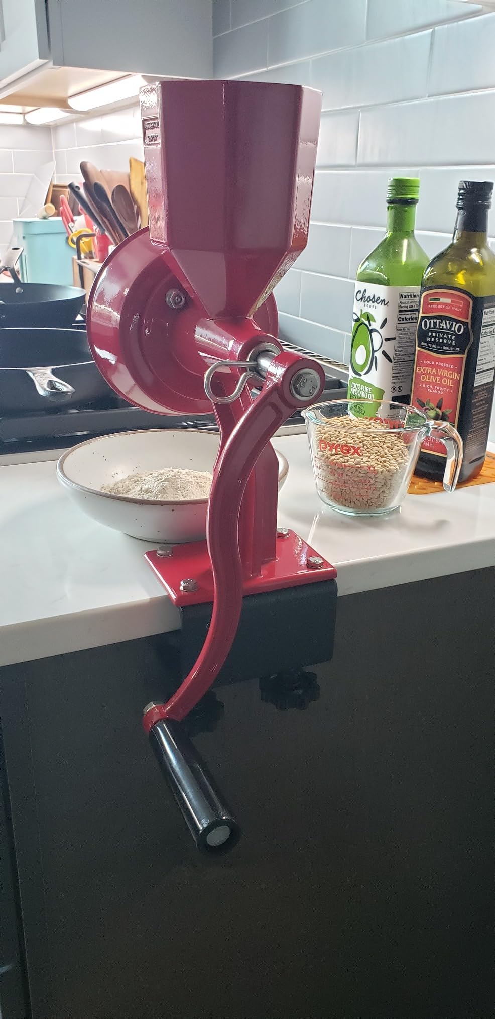 WonderMill Junior Deluxe Manual Grain Mill with Stone and Stainless Steel Burrs customer photo 2