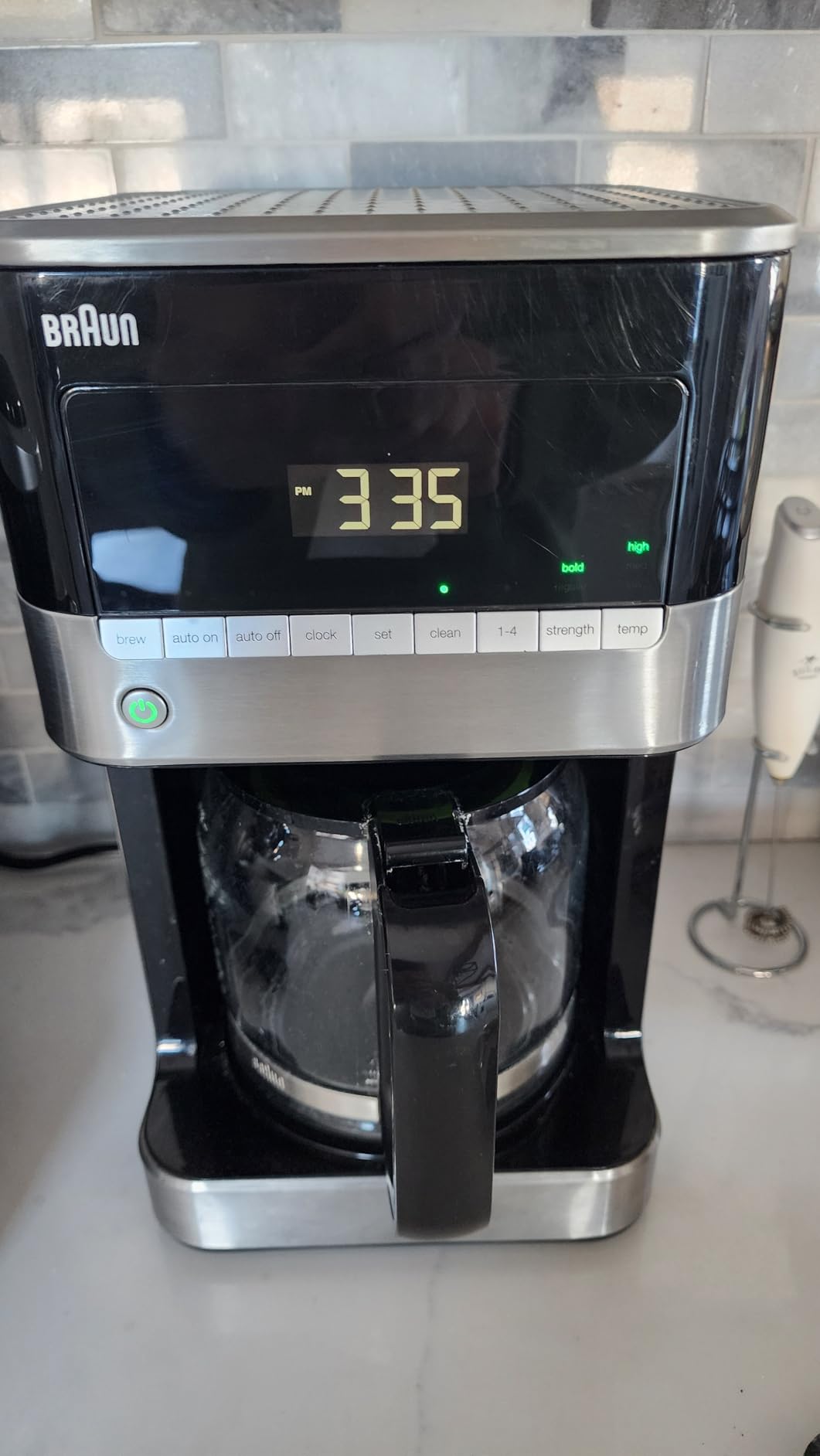 Braun Brew Sense 12 Cup Drip Coffee Maker - Pause & Pour Mid Brew, Programmable Coffee Machine with 24-Hour Timer & Clock, 1-4 Cup Functions, Self Clean, Auto Shutoff, Removable Filter Basket, Black customer photo 2