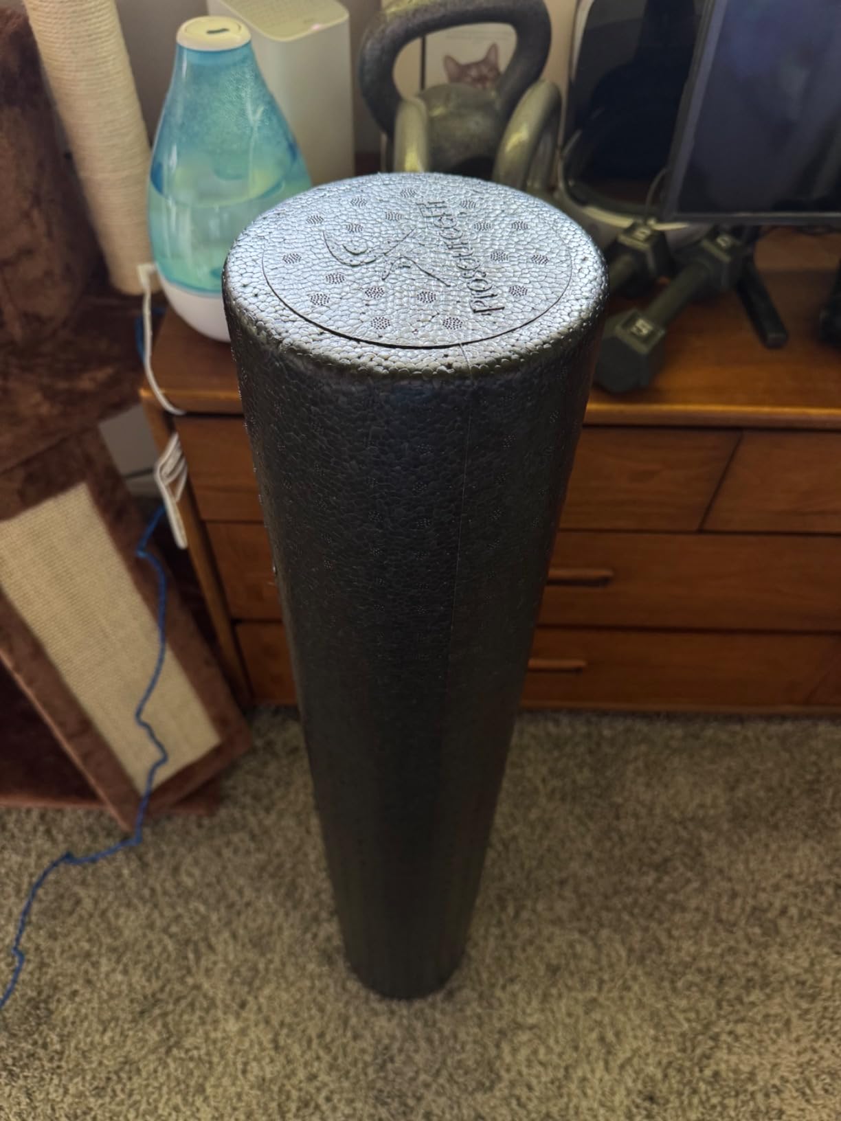 ProsourceFit High Density Foam Rollers 12-inches long, Firm Full Body Athletic Massage Tool for Back Stretching, Yoga, Pilates, Post Workout Muscle Recuperation, Black customer photo 1