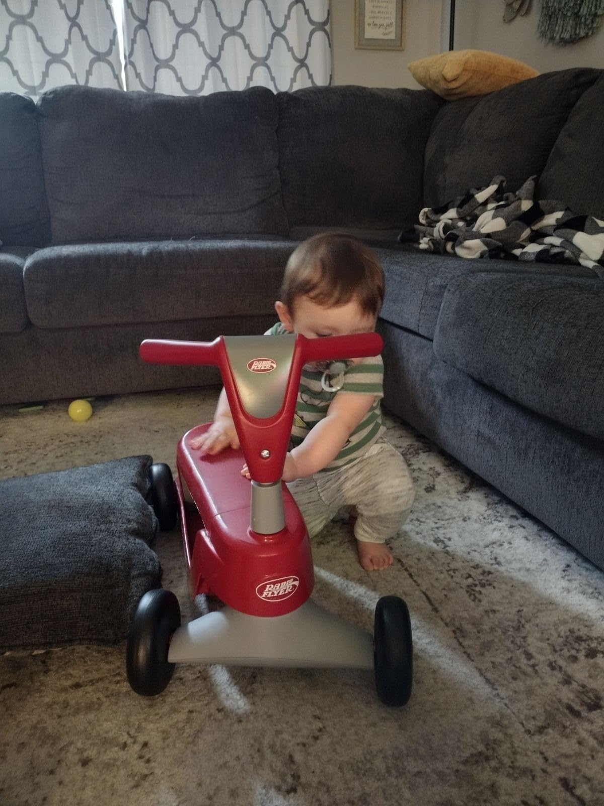 Radio Flyer Scoot 2 Scooter, Blue/Red/Pink, for Kids Ages 1-4, Ride On Toy or 4-Wheel Kids Scooter, Durable Wheels and Frame, Converts Easily with Flip Deck customer photo 2