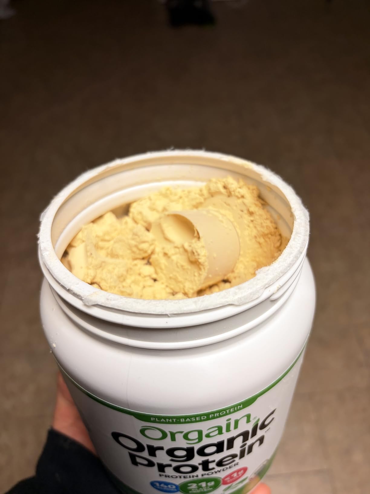 Orgain Organic Unflavored Vegan Protein Powder, Natural Unsweetened - 21g of Plant Based Protein, Non Dairy, Gluten Free, No Sugar Added, Soy Free, Non-GMO, 1.59 lb (Packaging May Vary) customer photo 1