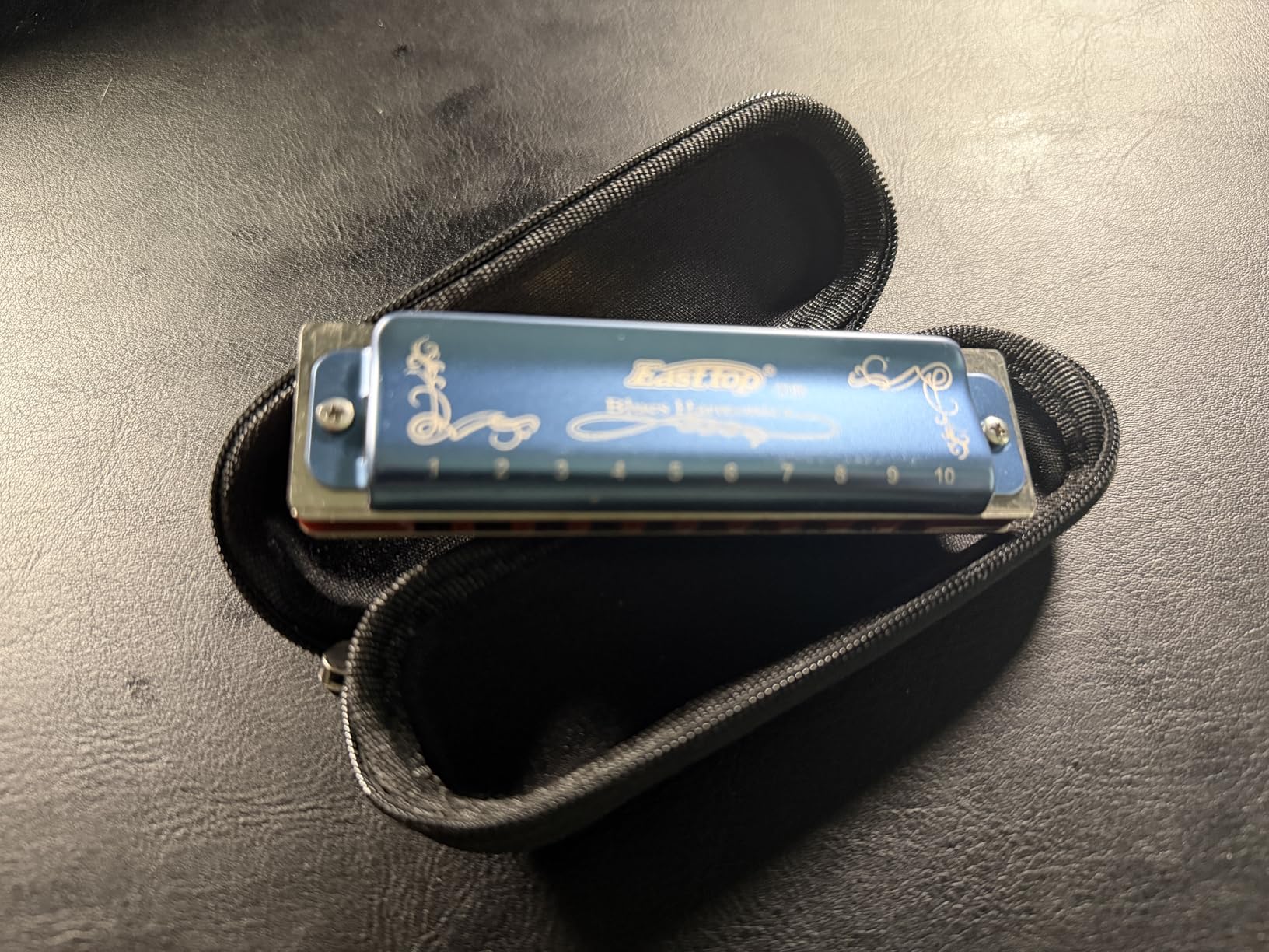 East top Harmonica Key of C, 10 Holes 008K Diatonic Mouth Organ with Blue Case customer photo 1