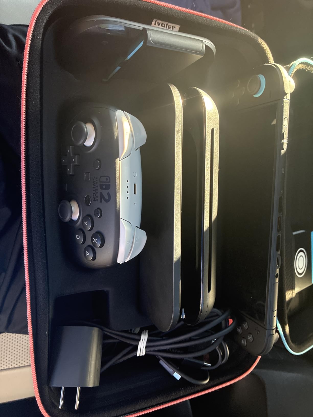 iVoler Carrying Storage Case for Nintendo Switch/Switch OLED Model, Portable Travel Hard Messenger Bag with 18 Games Storage customer photo 2