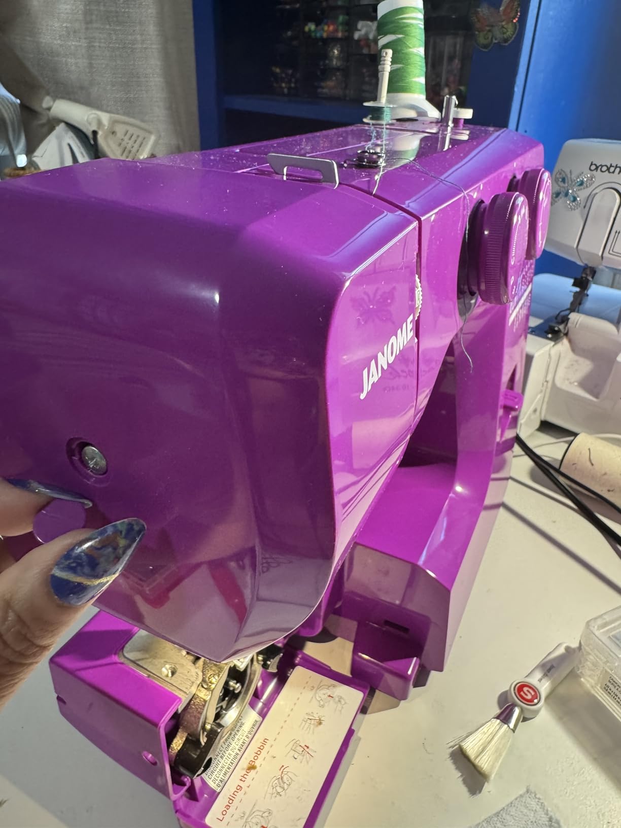 Janome Arctic Crystal Easy-to-Use Sewing Machine with Interior Metal Frame customer photo 2