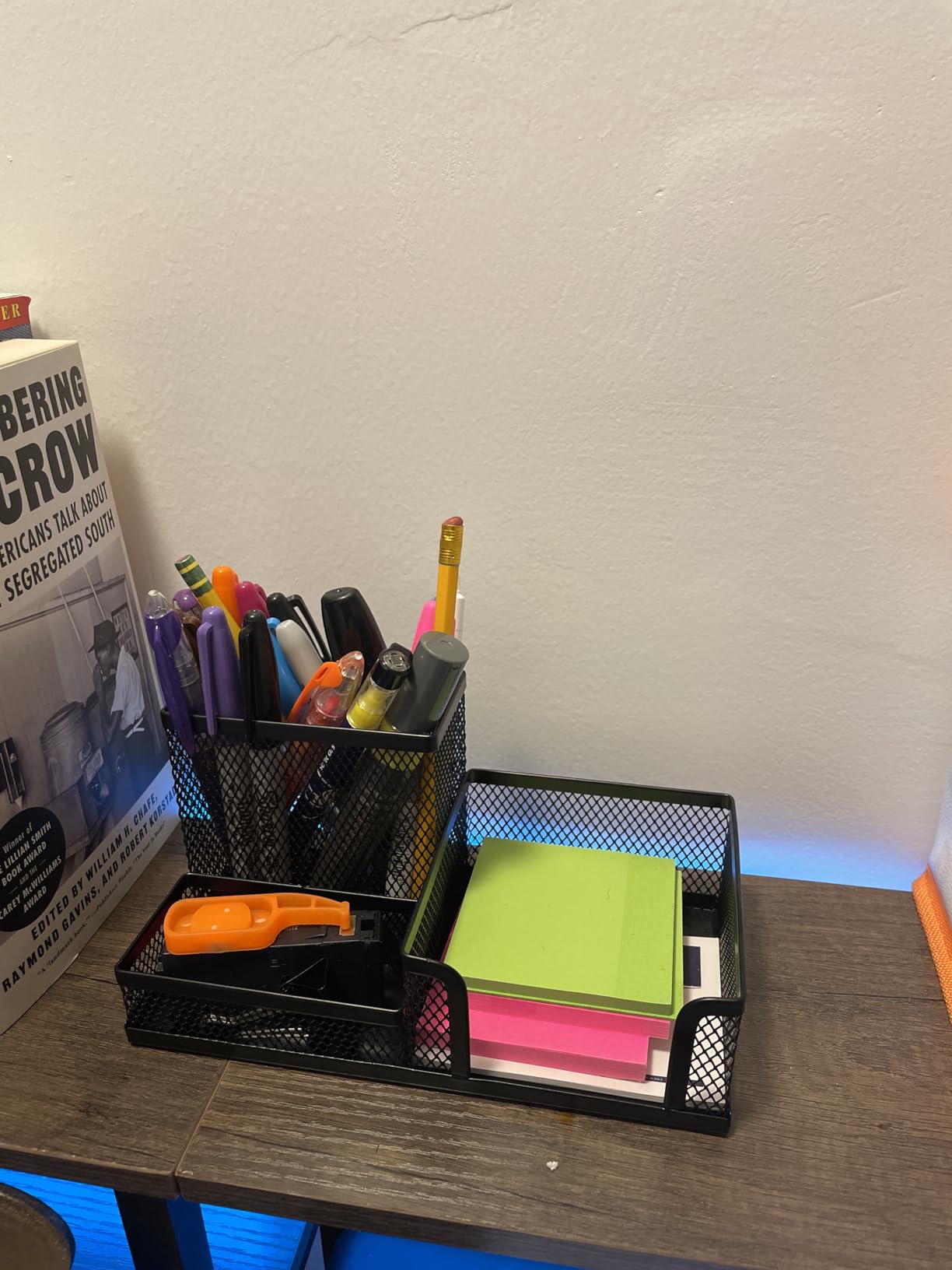 Comix Mesh Pen Pencil Holder Desk Organizer, 7 Compartment Wire Desktop Pen Pencil Cup Caddy Office Supplies for Home Office School, Black customer photo 1