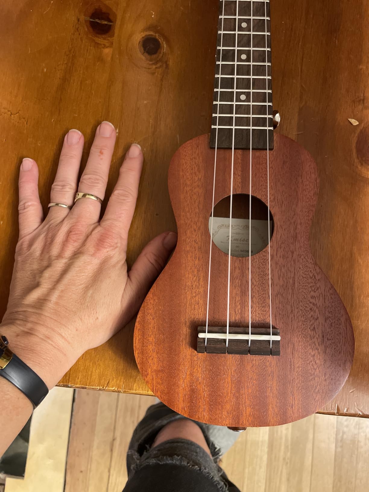 Kmise Professional Ukulele for Adult Beginner, Free Online Lesson 23 inch Concert Mahogany Ukelele with Kids Ukele Bundle Starter Kit Gig Bag Case, Strap, Tuner, Nylon Strings, Book, Uke Gift Choice customer photo 1