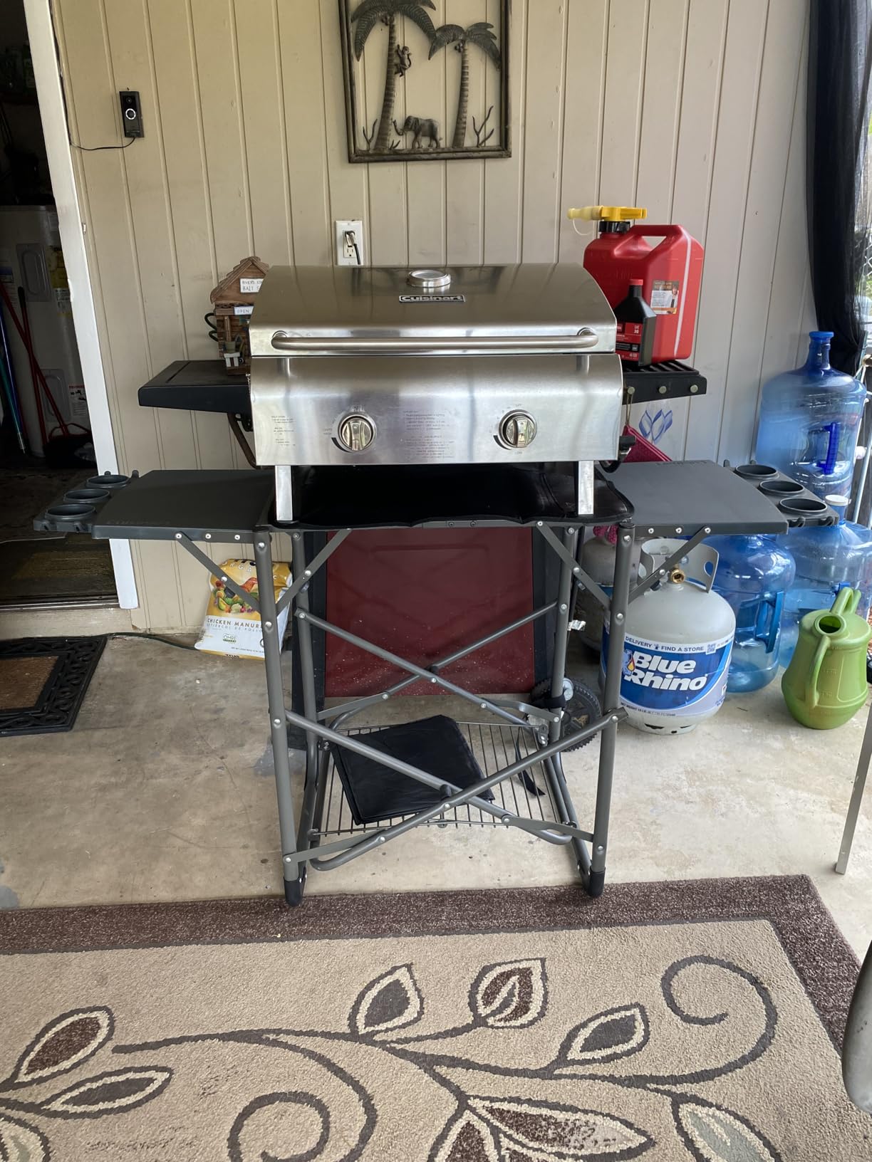 Cuisinart Take Along Grill Stand, Lightweight Portable Folding Table with Side Tables, Cup Holders, Tool Hooks and Storage Shelf, Collapsible Table, No Assembly Required for BBQs and Camping customer photo 1