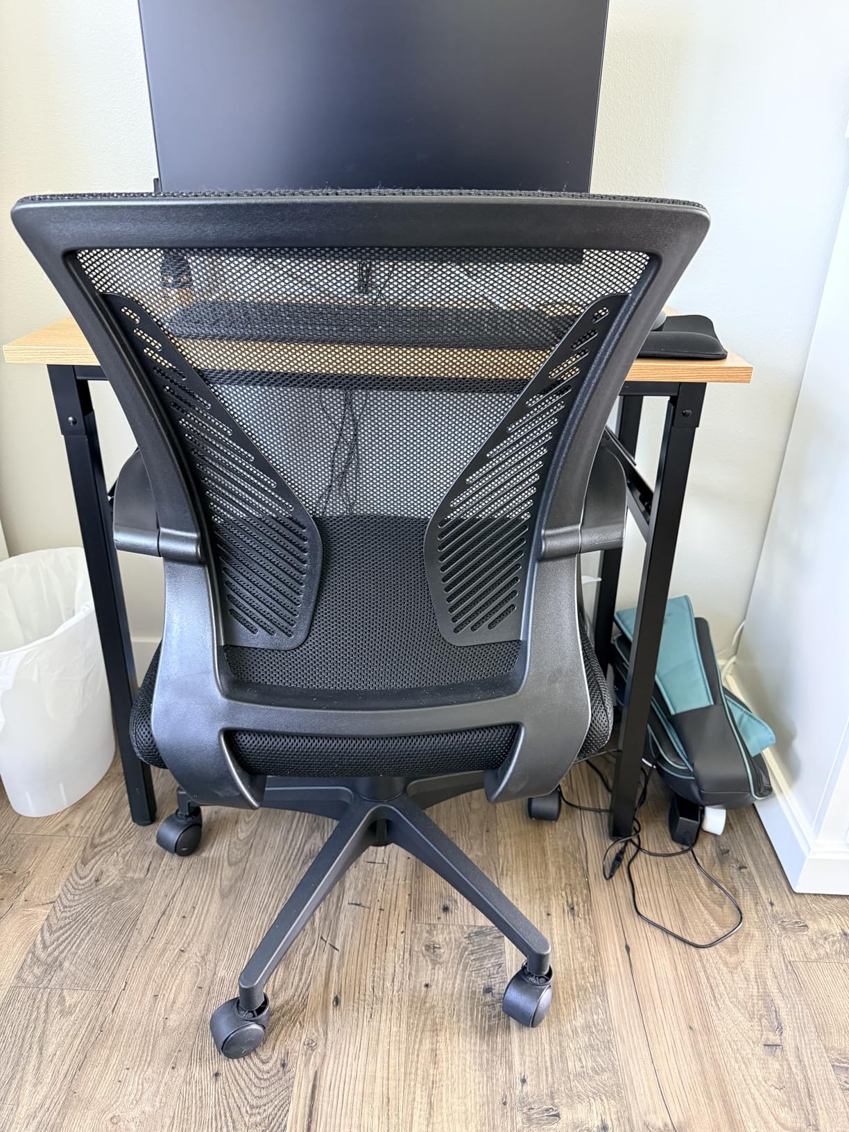 Furmax Office Chair Ergonomic Computer Desk Mesh Chair Mid Back Swivel Lumbar Support with Armrest Black customer photo 2