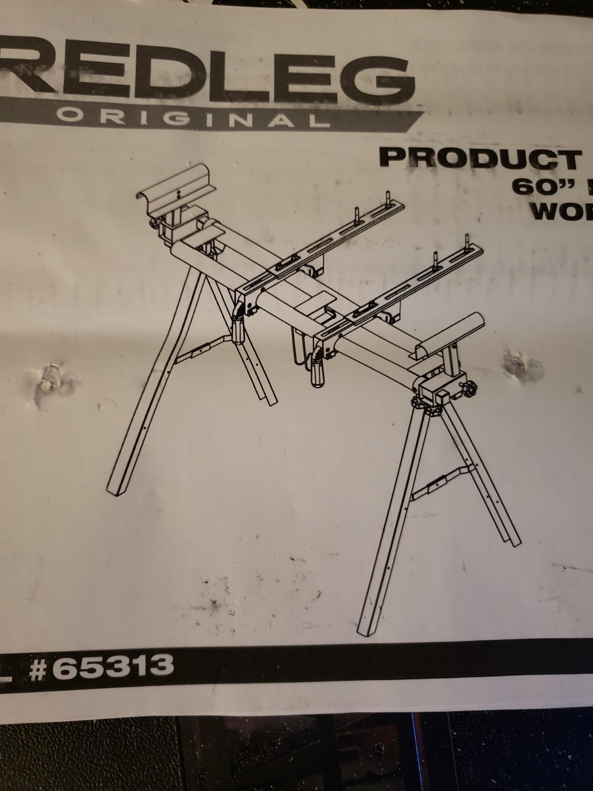 REDLEG Universal Miter Saw Stand, Supports up to 400 lbs, Extendible (60 Inch) Material Supports, Clamping Tool Mounts, Folds and Locks customer photo 2