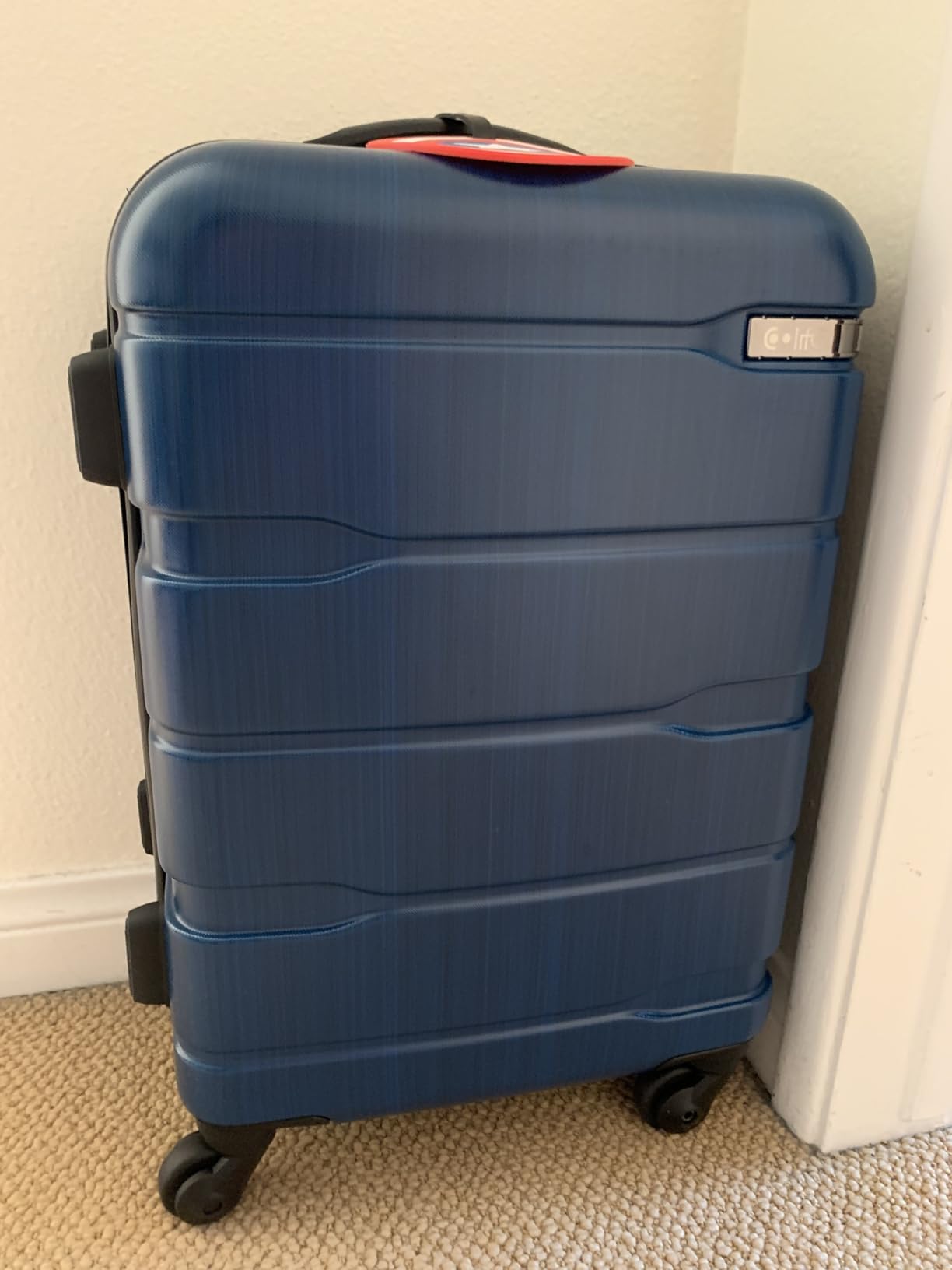 Expandable Large Checked Luggage Hardside PC+ABS Suitcase with TSA Lock, Lightweight Rolling Carry On with Spinner Wheels (Charcoal, 28in) customer photo 1