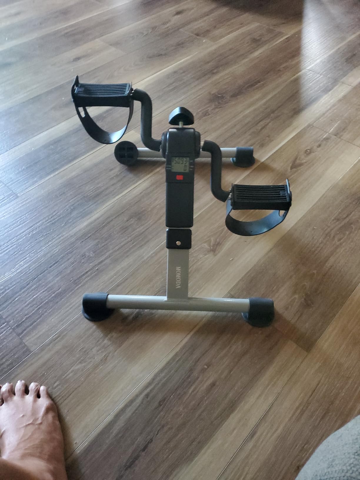 Pedal Exerciser Desk Exercise Bike Leg and Arm Exercise Bike with LCD Monitor Foldable and Portable customer photo 1