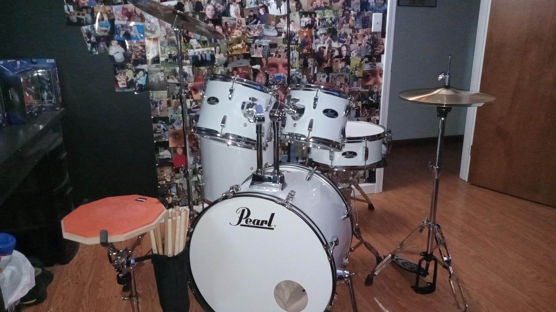 Pearl Roadshow Drum Set 5-Piece Complete Kit with Cymbals and Stands, Aqua Blue (RS525SC/C703) customer photo 2