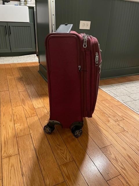 Platinum Elite Softside Expandable Carry on Luggage, 8 Wheel Spinner Suitcase, USB Port, Suiter, Men and Women, Vintage Grey, Carry On 21-Inch customer photo 2