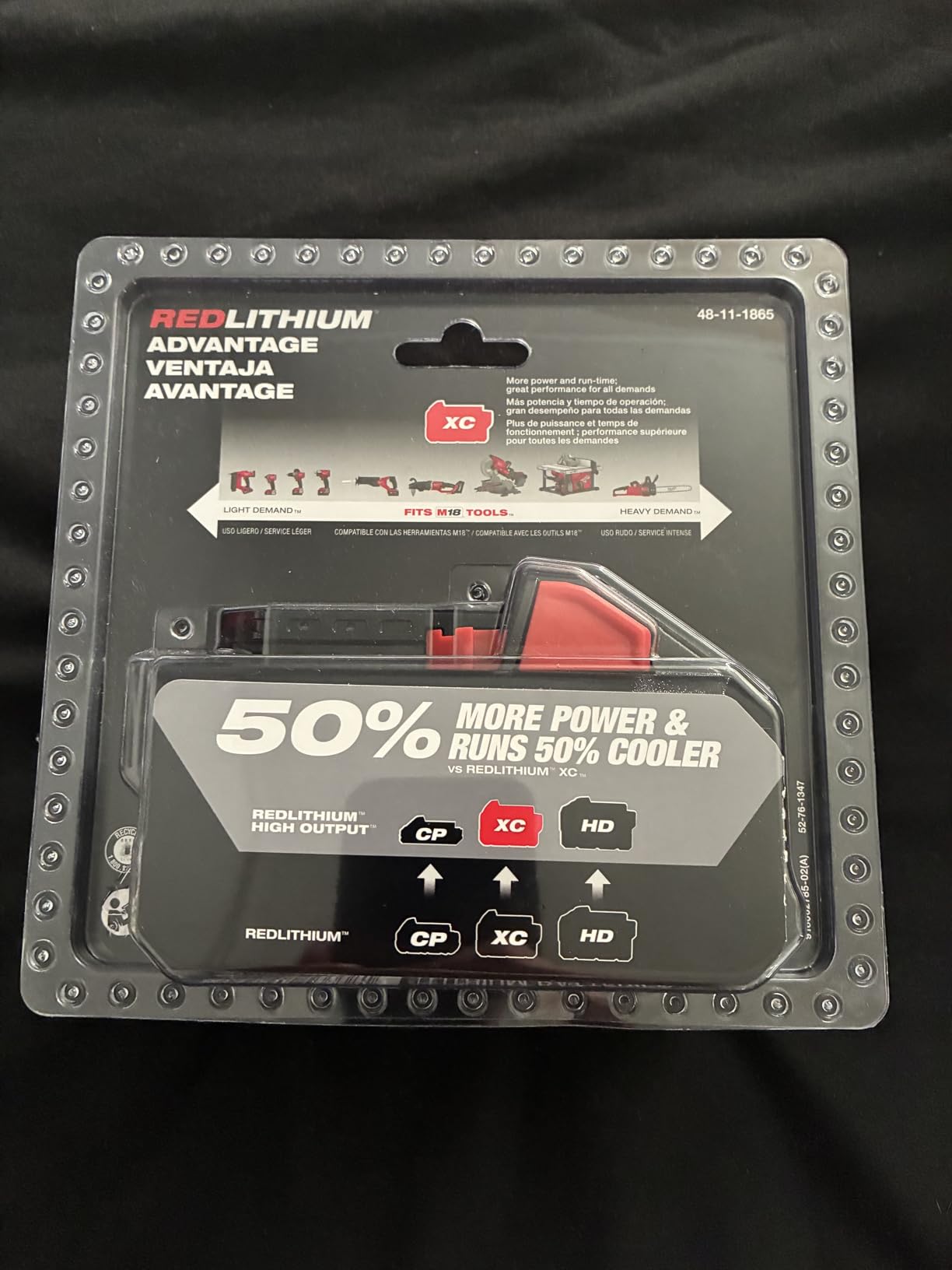 Milwaukee 48-11-1865 M18 REDLITHIUM HIGH OUTPUT XC 6 Ah Lithium-Ion Battery customer photo 1