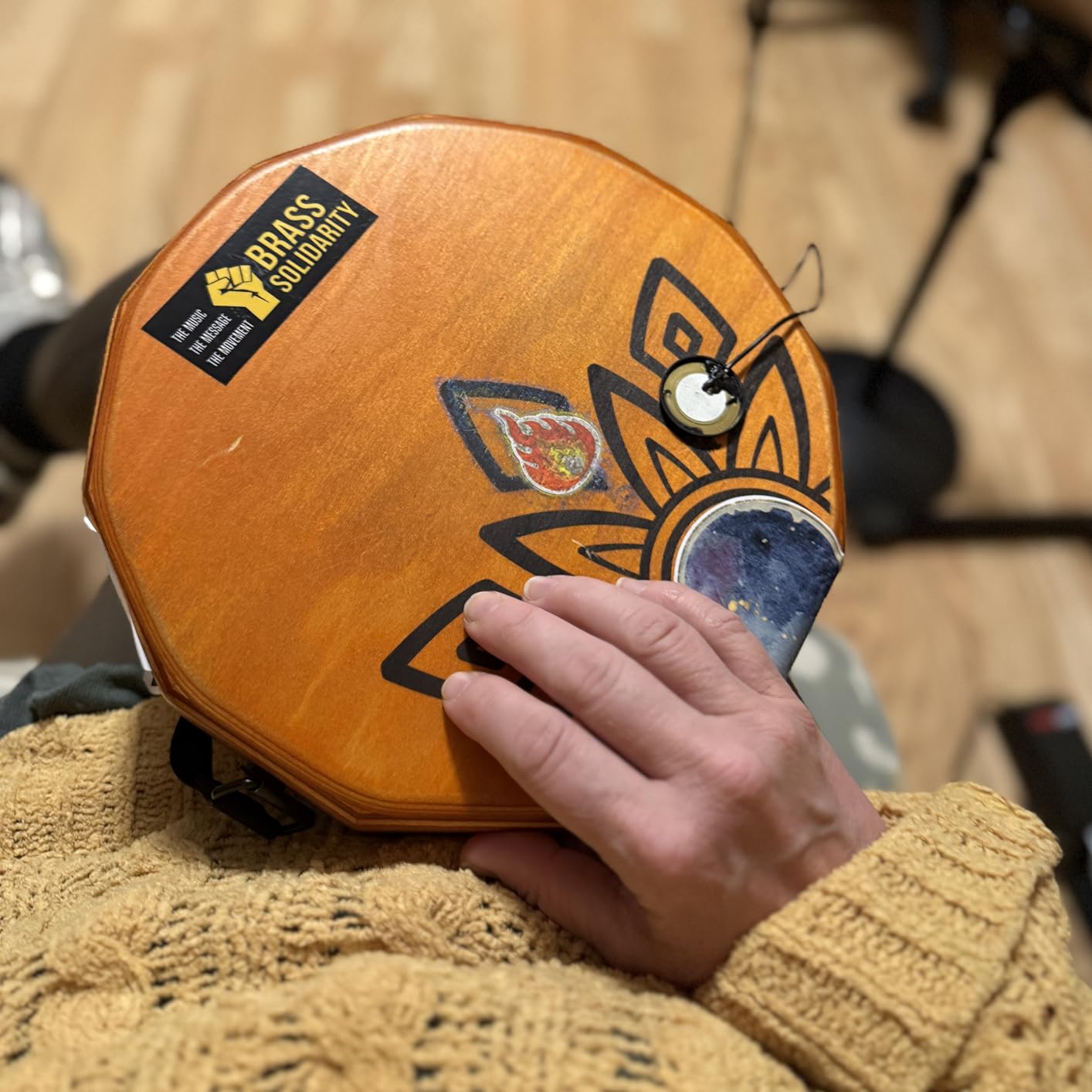 KTAK -The First Handcrafted, Hand Drum Percussion, Two-Sound Cajón Body Snare, Portable Cajon by Kandu (orange) customer photo 1