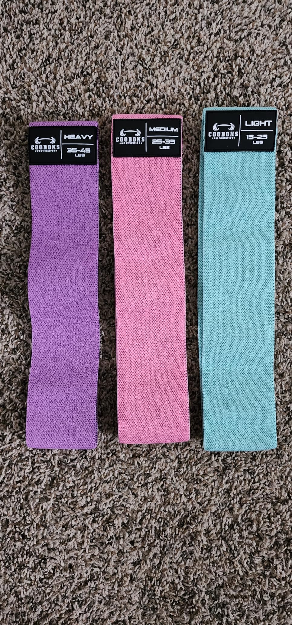 Fabric Resistance Bands for Working Out - Exercise Bands for Women and Men, Booty Bands for Legs and Glute, Yoga, Pilates, Rehab, Fitness and Home Workout customer photo 1
