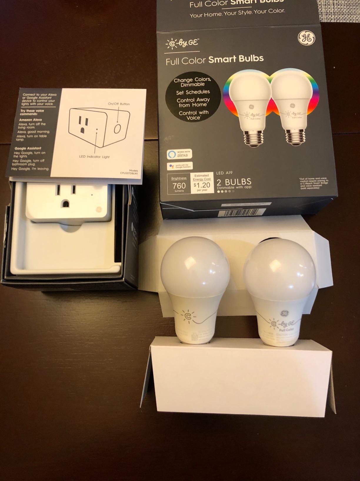 GE CYNC Smart LED Light Bulbs, Color Changing, Bluetooth Enabled, Christmas Lights and Holiday Decor, Compatible with Alexa and Google (2 Pack) customer photo 2