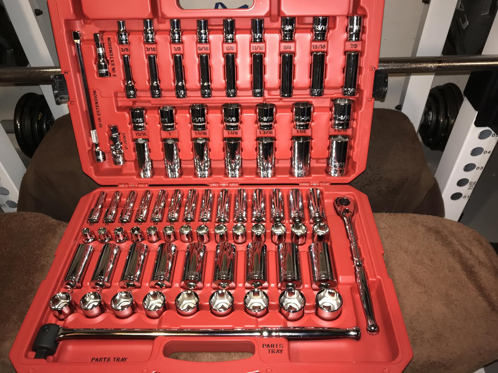 TEKTON 1/2 Inch Drive Shallow and Deep 6-Point Socket and Ratchet Set with Case, 83-Piece (3/8 - 1-5/16 in., 10-32 mm) | SKT25302 customer photo 1