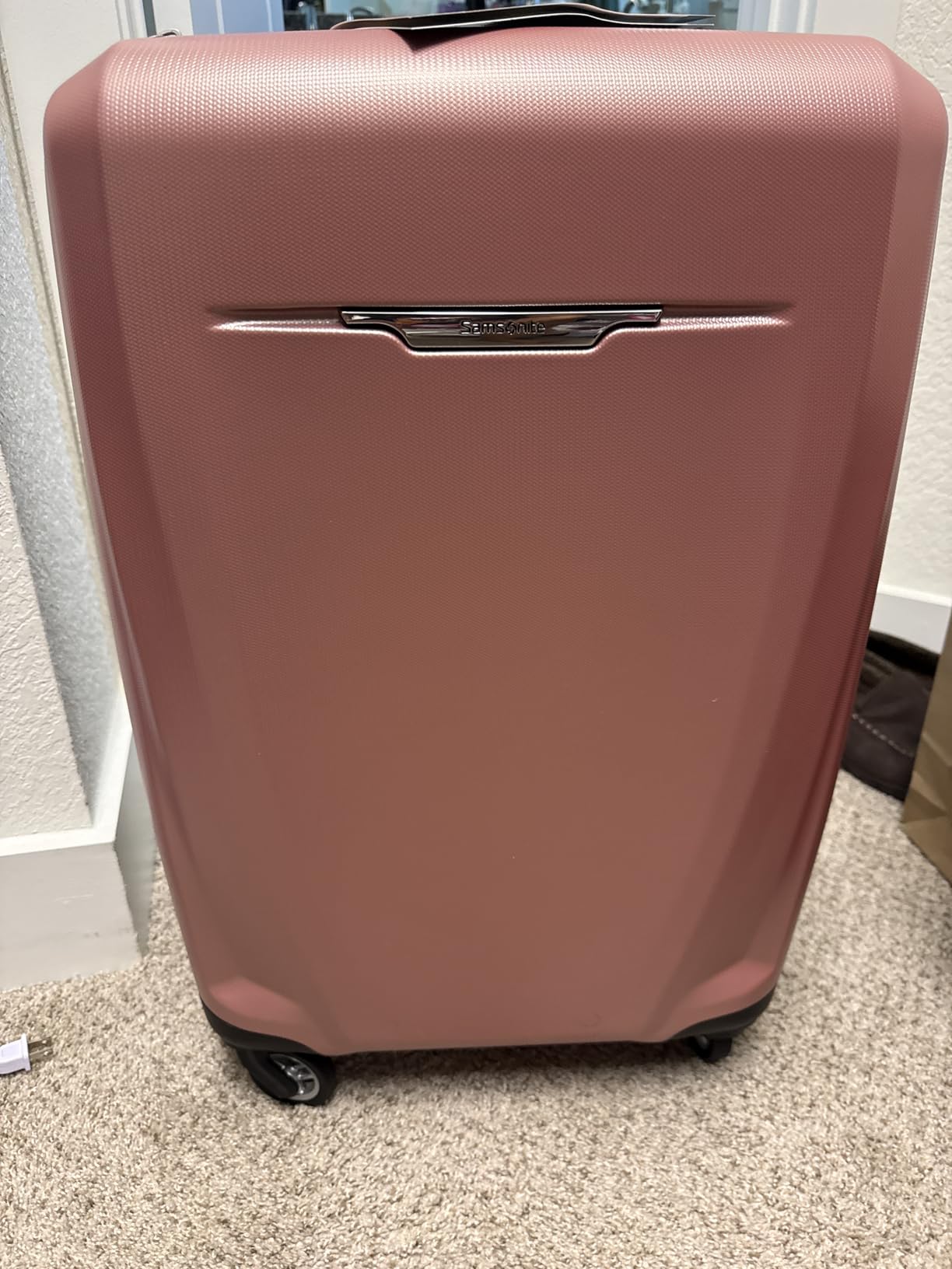 Samsonite Winfield 3 DLX Hardside Expandable Luggage with Spinners, Checked-Large 28-Inch, Emerald customer photo 1