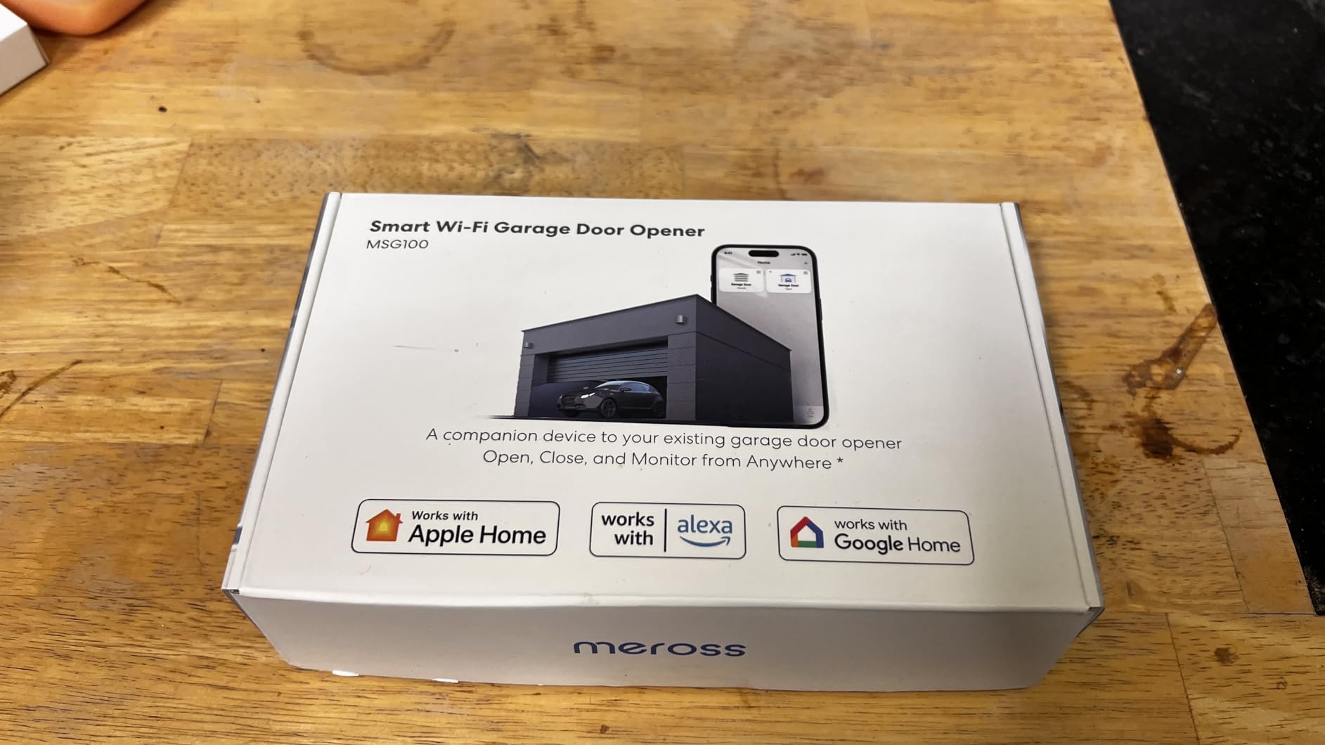 meross Smart Garage Door Opener Remote, APP Control, Compatible with Alexa and SmartThings, Multiple Notification Modes, No Hub Needed customer photo 1