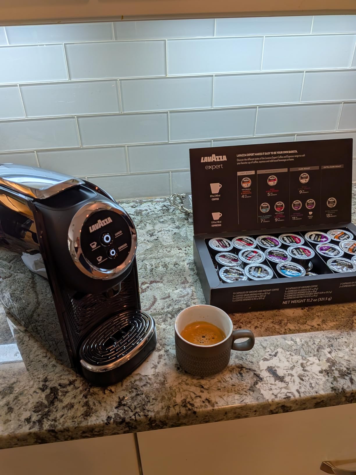 Lavazza BLUE Classy Mini Single Serve Espresso Coffee Machine LB 300, 5.3