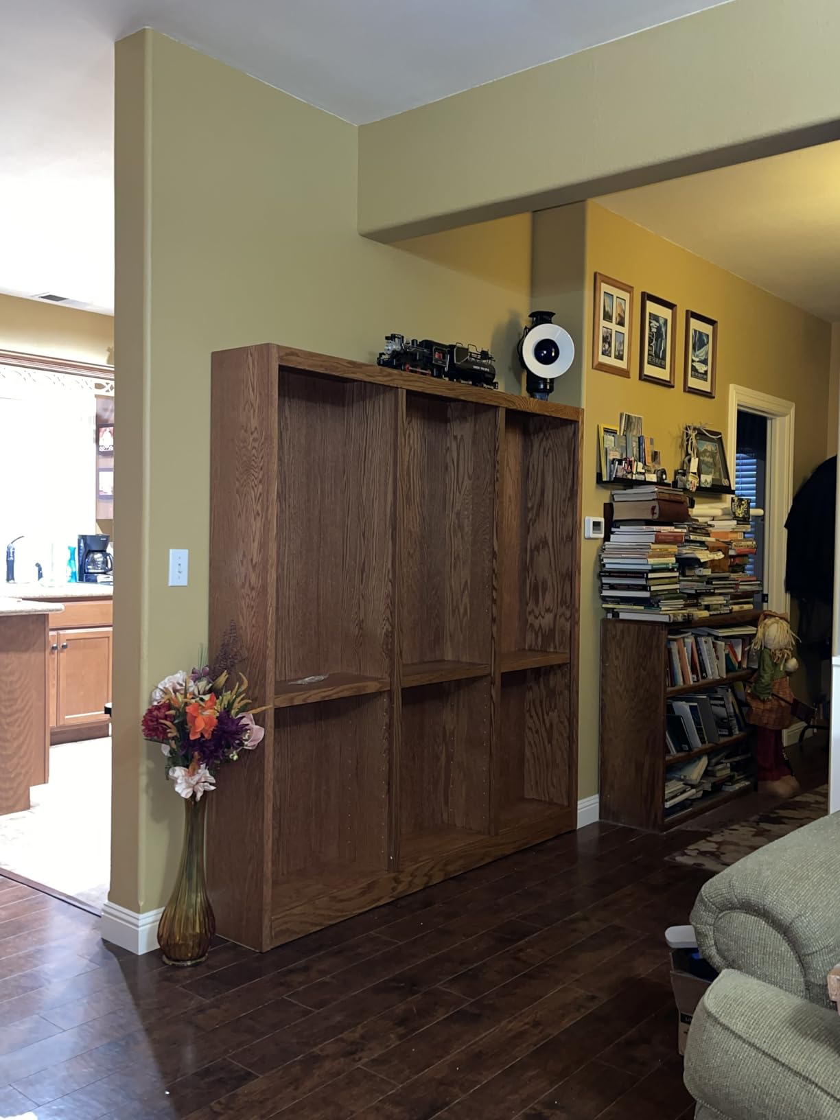 Concepts In Wood Traditional 72inches Tall 15-Shelf Triple Wide Wood Bookcase, Dry Oak customer photo 2