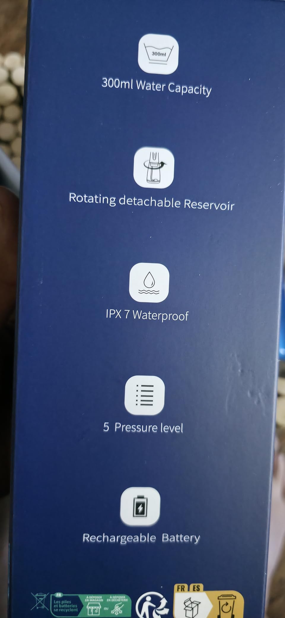H2ofloss Water Dental Flosser Portable Dental Oral Irrigator with 5 Modes, 6 Replaceable Jet Tips, Rechargeable IPX7 Waterproof Teeth Cleaner for Home and Travel - 300ml Detachable Reservoir (HF-6) customer photo 2