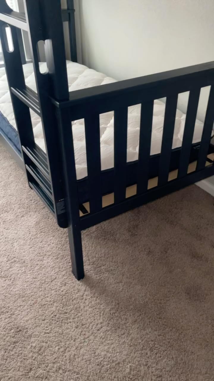 Max & Lily Bunk Bed Twin Over Full Size with Ladder, Solid Wood Platform Bed Frame for Kids, 14-inch Safety Guardrails, Easy Assembly, No Box Spring Needed, Blue customer photo 1