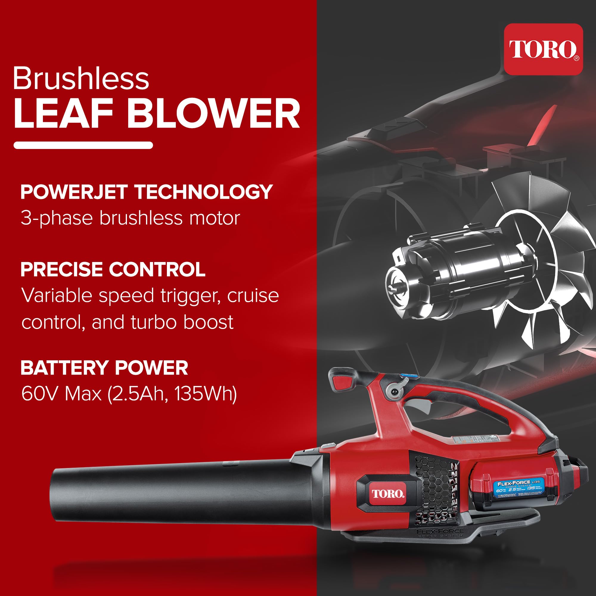 60-Volt Max Electric Brushless Cordless Leaf Blower with 120 MPH Air Speed and 605 CFM, 2.5 Ah Lithium Ion Battery & Charger Included customer photo 2