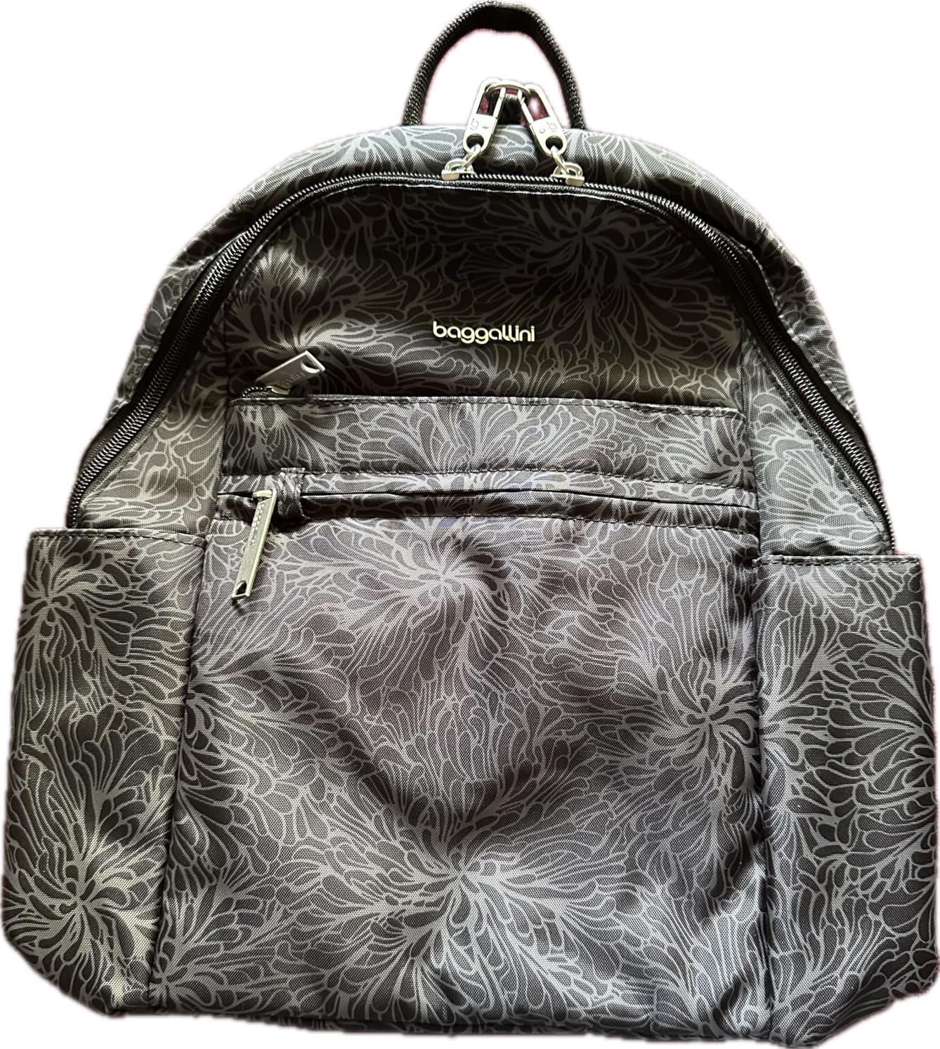 Baggallini Securtex Anti-theft Vacation Travel Backpack 10x13 Slash-Resistant Nylon Daypack w/RFID, Charcoal customer photo 2