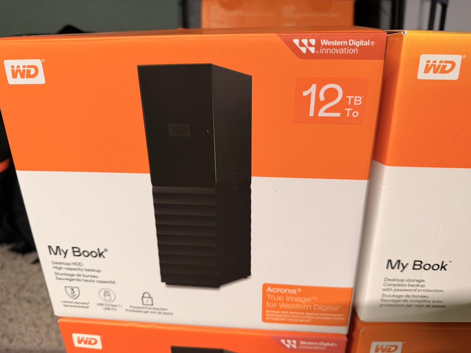 WD 12TB My Book Desktop External Hard Drive, USB 3.0, External HDD with Password Protection and Auto Backup Software - WDBBGB0120HBK-NESN customer photo 1