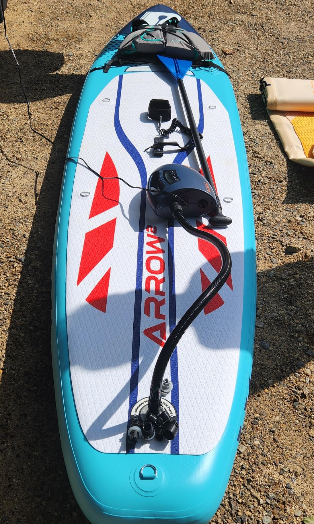 OutdoorMaster 20PSI High Pressure SUP Air Pump Shark - Intelligent Dual Stage Inflation & Auto-Off & Deflation, 12V DC Car Connector, for Inflatable Stand Up Paddle Boards, Boats customer photo 2