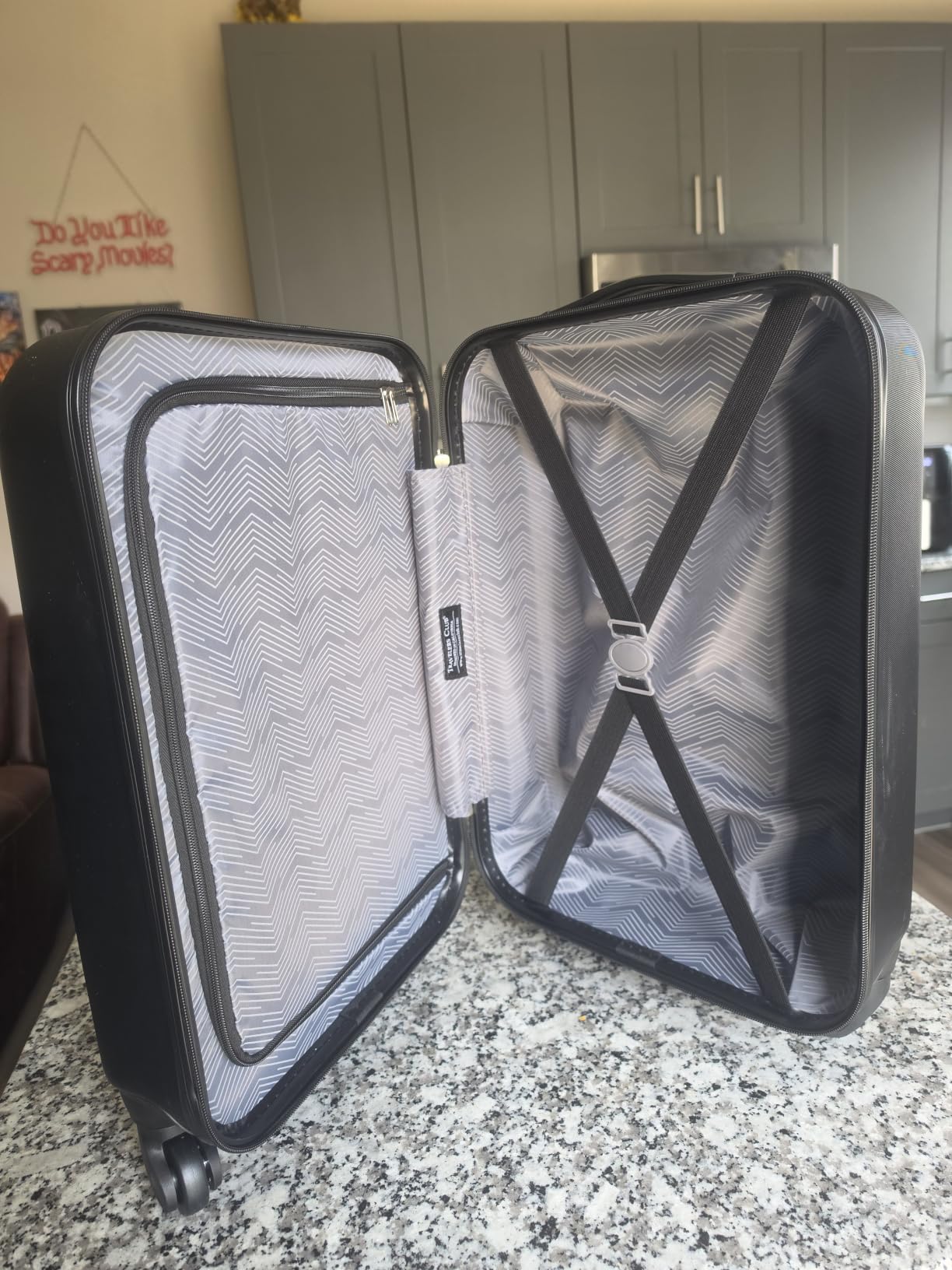 Travelers Club Cosmo Luggage, Charcoal Grey - 20 Inch customer photo 1