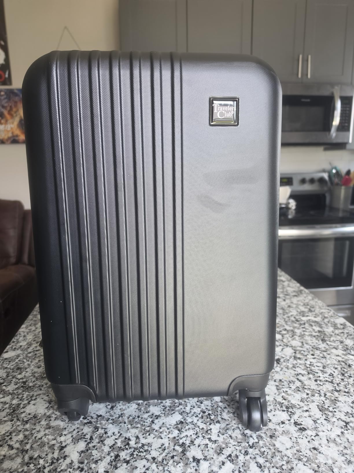 Travelers Club Cosmo Luggage, Charcoal Grey - 20 Inch customer photo 2
