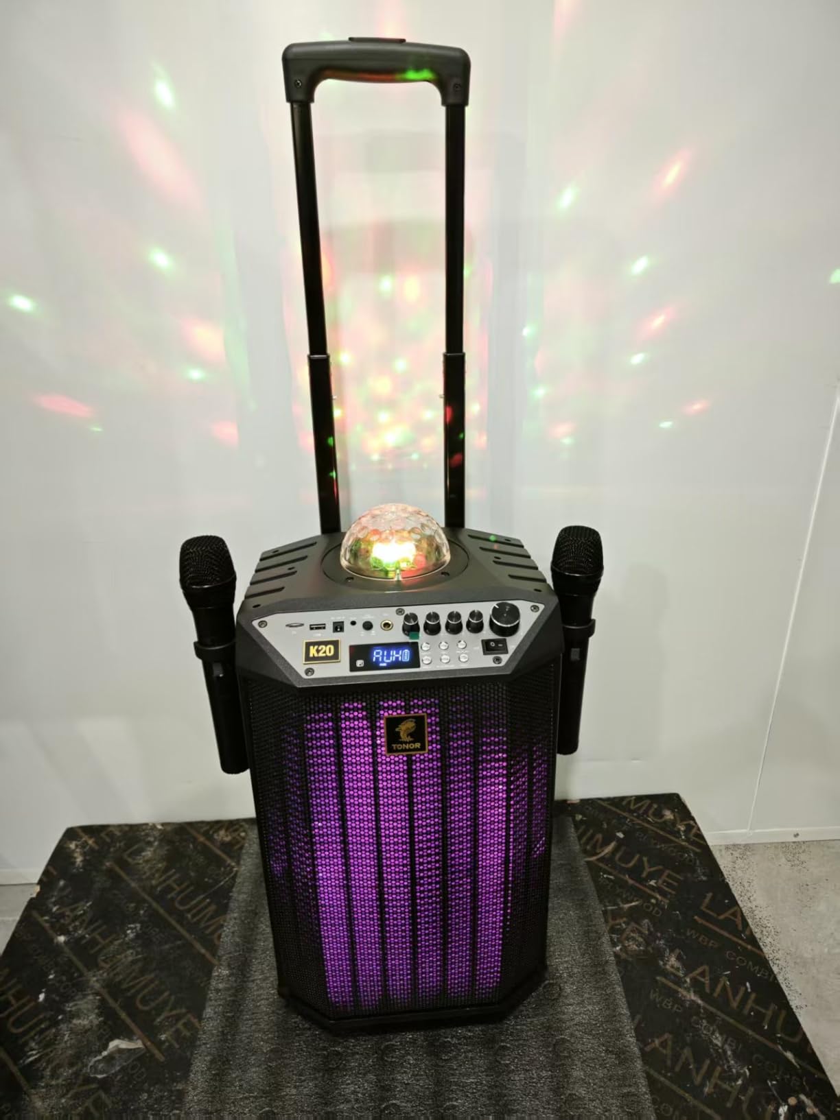 TONOR Wireless Karaoke Machine for Adults, PA System Portable Bluetooth Singing Speaker with 30 m/100 ft Dual Wireless Microphones, Disco Ball for Home Karaoke, Party, Class and Church K20 customer photo 1